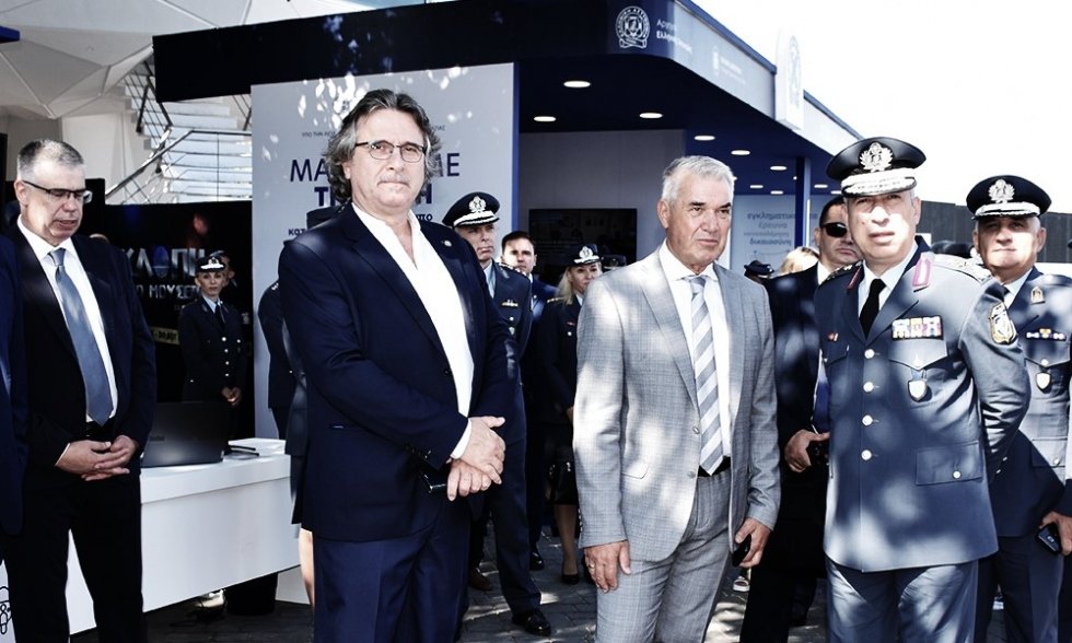 Αντιπροσωπεία της Π.Ο.Α.Σ.Α. στα εγκαίνια του  περίπτερου της Ελληνικής Αστυνομίας 